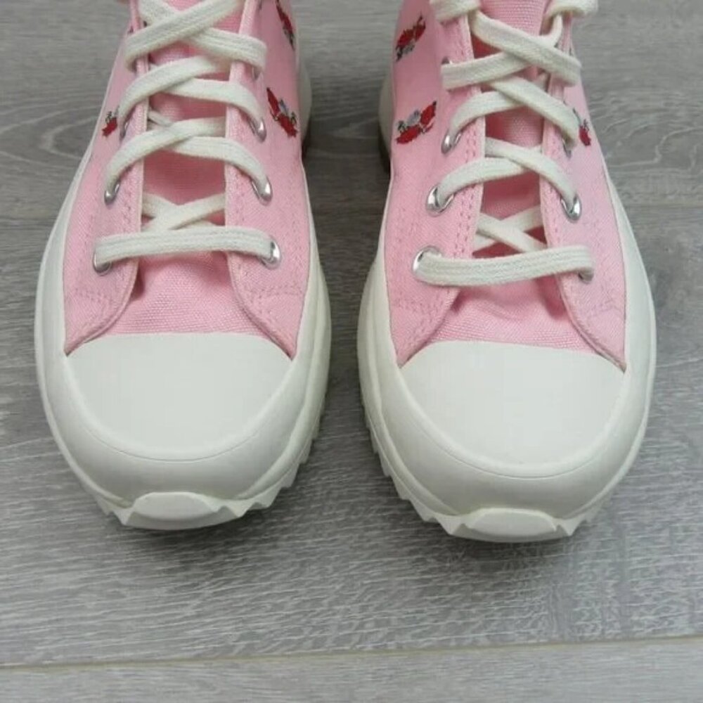 Converse Run Star Hike HI Platform Women's Size 9.5 Pink Red Roses NEW A05192C - Picture 6 of 14
